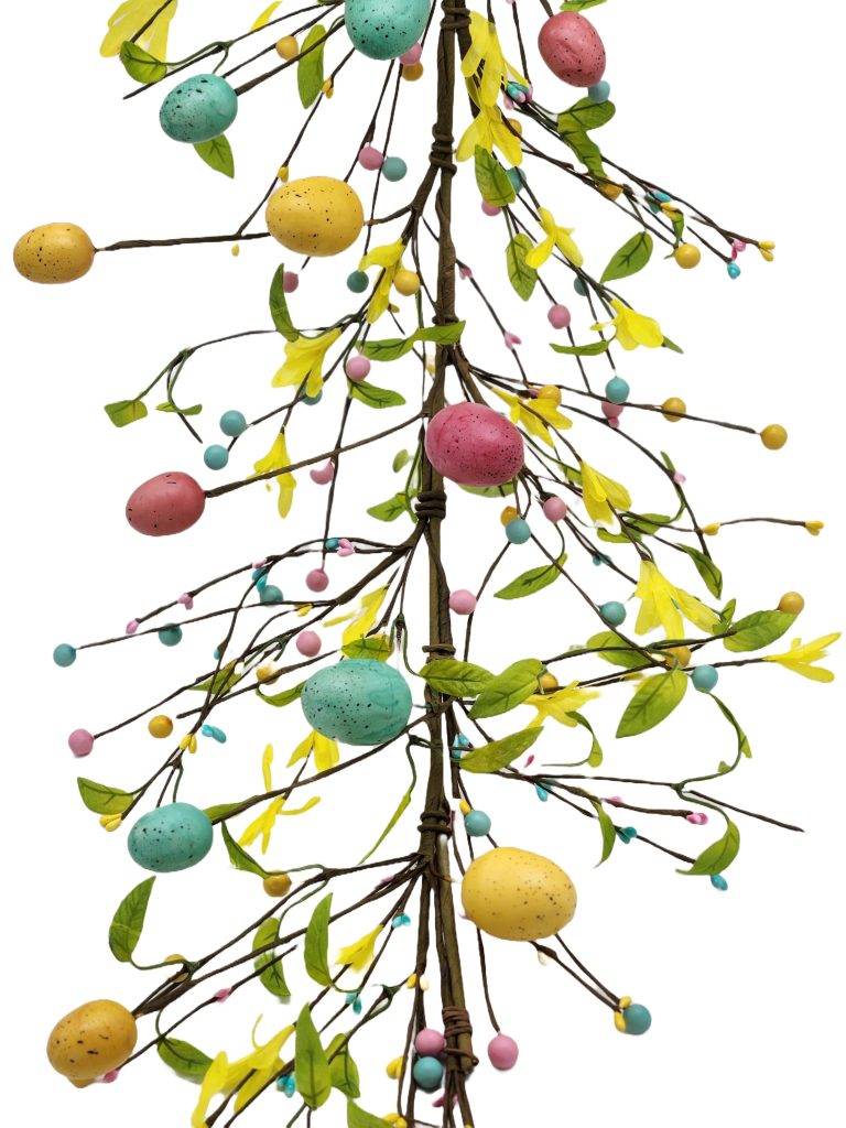 EV-126N Easter Eggs Berries Garland - Evron International