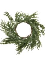 6" Beautiful Green Cedar Candle Rings Fall Christmas Decor